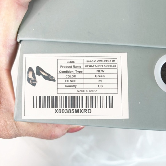 C.Paravano Women’s Alessia Embellished Suede Middle Heel Pumps! - Picture 11 of 12